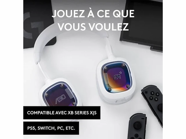 Logitech g astro a30 draadloze gaming headset bluetooth geschikt voor playstation wit - afbeelding 2 van  4