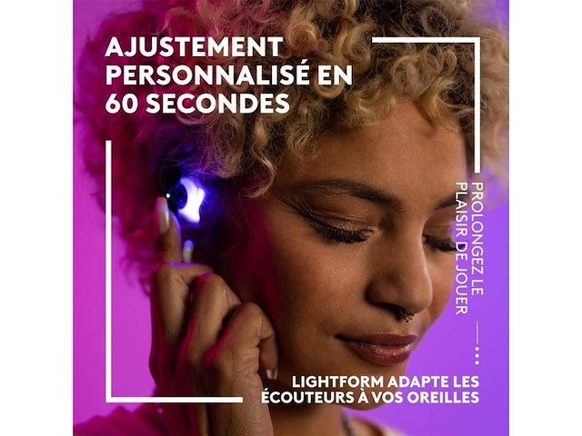 Logitech g fits draadloze gamingheadset lightspeed + bluetooth vier microfoons met ruimtelijke filtering zwart - afbeelding 3 van  4