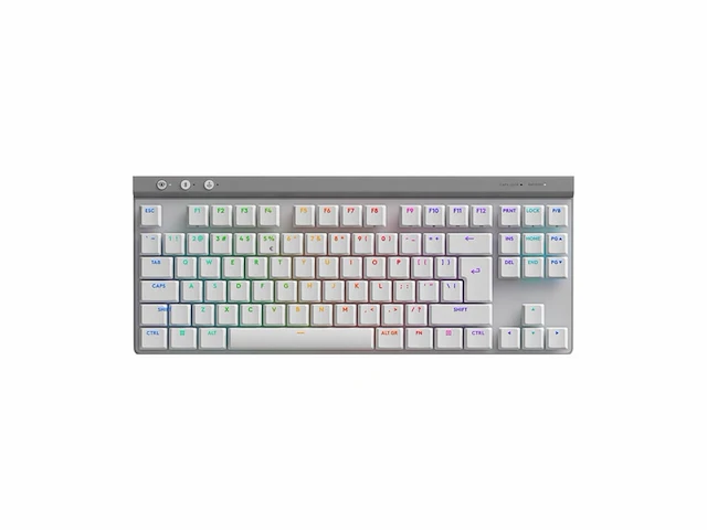 Logitech g515 lightspeed tkl draadloos gaming toetsenbord rgb qwerty us wit - afbeelding 1 van  3