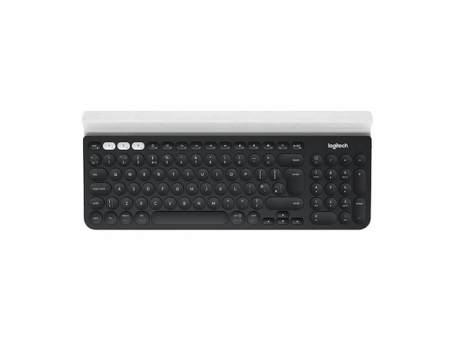 Logitech k780 toetsenbord rf-draadloos + bluetooth qwertz duits grijs, wit - afbeelding 4 van  5