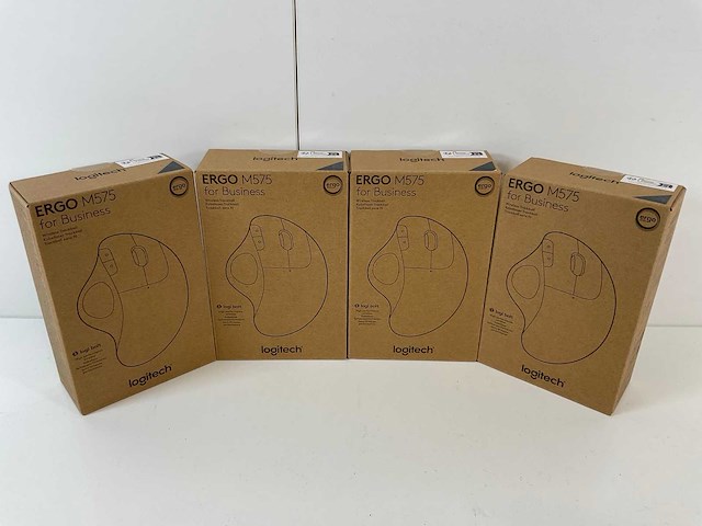 Logitech (m575) ergonomic wireless trackball business mouses (new) (4x) - afbeelding 1 van  5