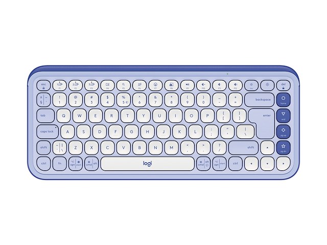 Logitech pop icon keys draadloos toetsenbord bluetooth qwerty us lila - afbeelding 1 van  2