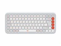 Logitech pop icon keys draadloos toetsenbord bluetooth qwerty us off white - afbeelding 1 van  3