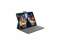 Logitech slim folio tablettoetsenbord geschikt voor ipad (10 gen) fr azerty - afbeelding 1 van  4