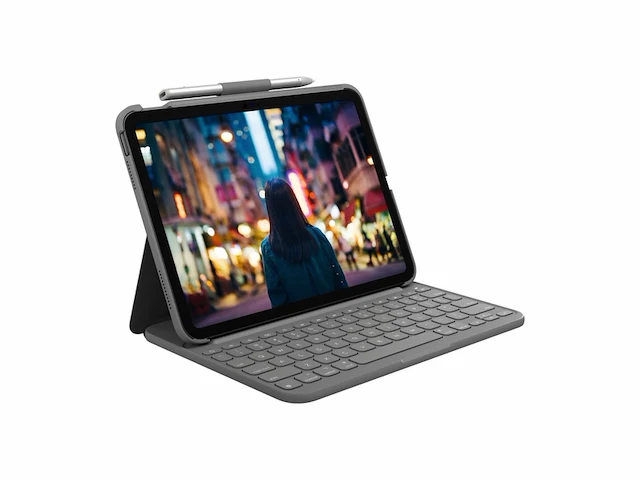 Logitech slim folio tablettoetsenbord geschikt voor ipad (10 gen) fr azerty - afbeelding 4 van  4