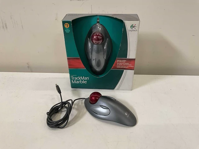 Logitech trackman marble trackball usb muis (6x) - afbeelding 1 van  2