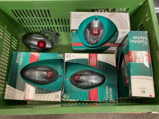 Logitech trackman marble trackball usb muis (6x) - afbeelding 2 van  2