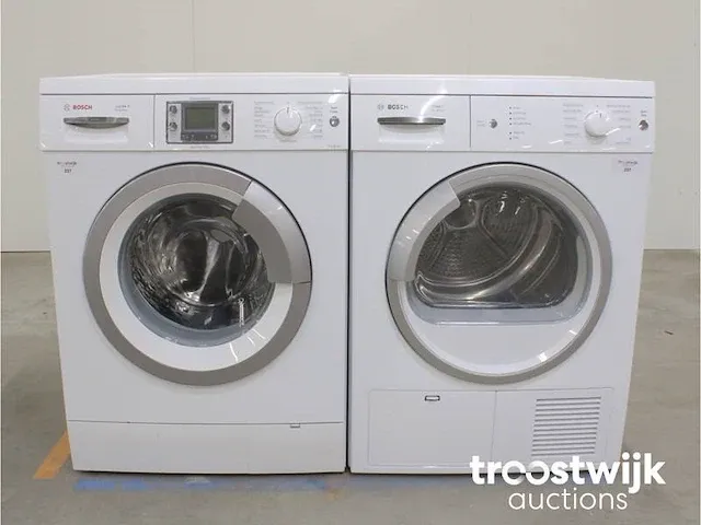 Logixx 8 sensitive aquastar 1600 wasmachine & bosch maxx 7 sensitive droger - afbeelding 1 van  8
