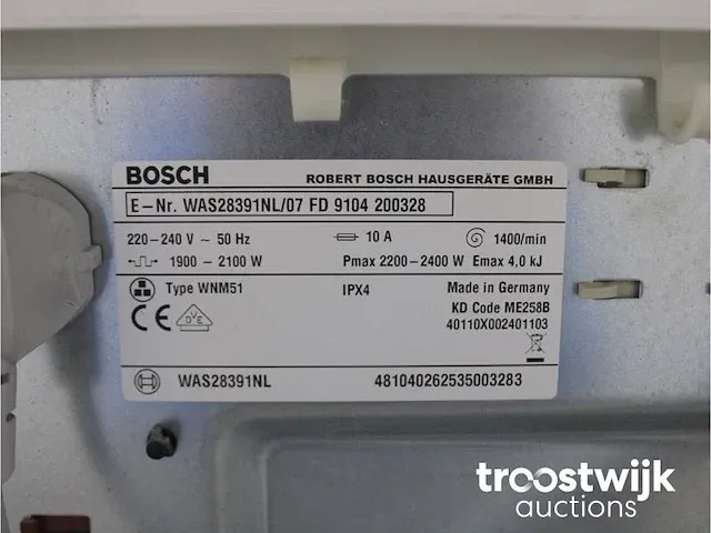 Logixx 8 varioperfect wasmachine & bosch avantixx 7 exclusiv droger - afbeelding 5 van  8