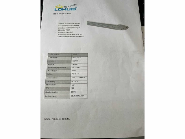 Lohuis t8 led tl-buis (20x) - afbeelding 5 van  5