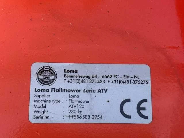 Loma - flailmower atv120 - klepelmaaier - afbeelding 4 van  12