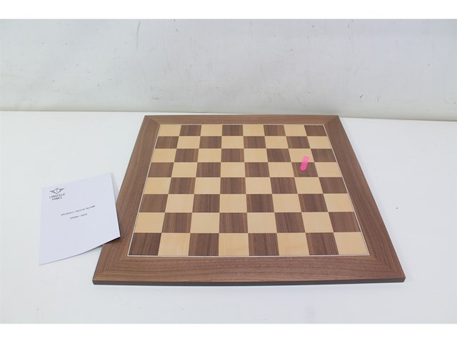 Longfield schaakbord walnoot/ esdoorn ingelegd 50x50 cm - afbeelding 3 van  4