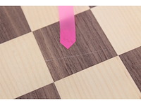 Longfield schaakbord walnoot/ esdoorn ingelegd 50x50 cm - afbeelding 4 van  4