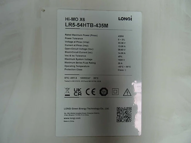 Longi - hi-mo x6 lr5 -54htb-435m - zonnepaneel (24x) - afbeelding 7 van  8