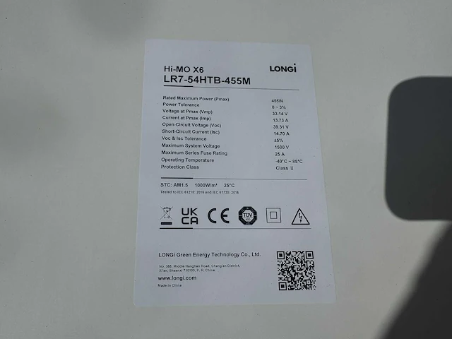 Longi - set van 5 zonnepanelen (455 wp) met 2 kw omvormer - afbeelding 2 van  3