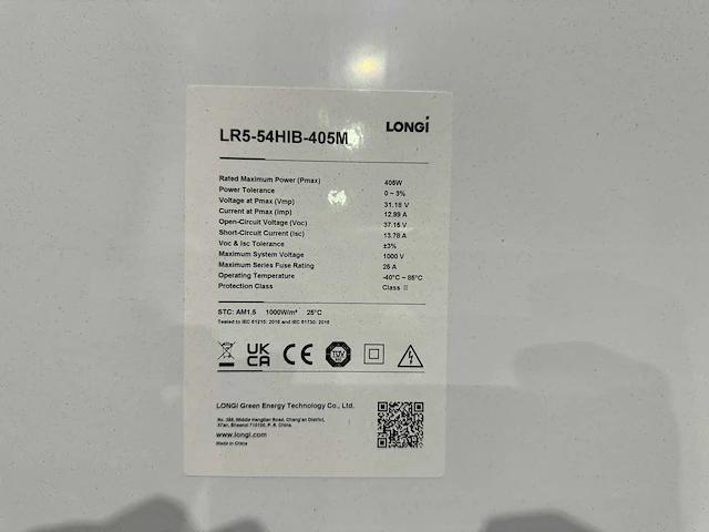 Longi - set van 7 full black zonnepanelen (405 wp) en 1 sma 3.0k omvormer - afbeelding 5 van  8