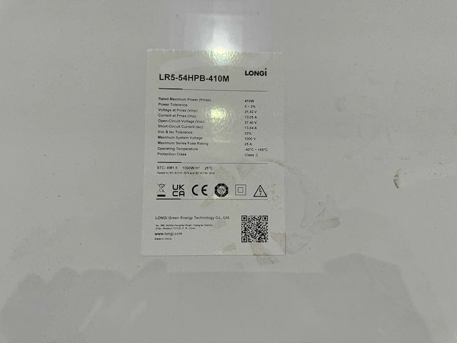 Longi - set van 8 zonnepanelen (410 wp) en 1 huawei 3.0k hybride omvormer (1-fase) - afbeelding 5 van  8