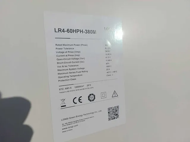 Longi solar - set van 16 longi solar zonnepanelen (380 wp) en 1 sma stp 5.000 tl-20 omvormer (3-fase) - afbeelding 3 van  3
