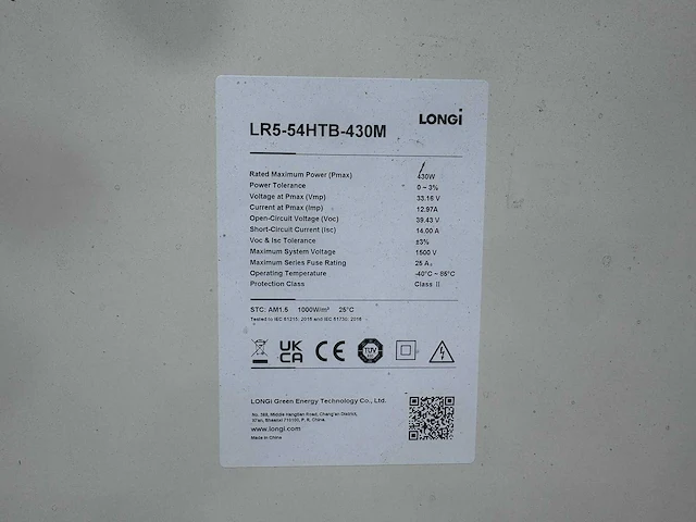 Longi solar - set van 5 zonnepanelen 430 wp met 2 kw omvormer - afbeelding 4 van  5