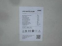 Longi solar - set van 5 zonnepanelen 430 wp met 2 kw omvormer - afbeelding 4 van  5