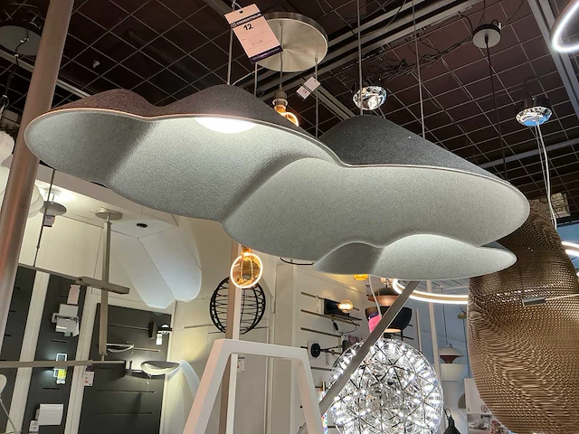 Loom design panorama grijs hanglamp - afbeelding 1 van  4