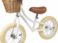Loopfiets banwood, balance bike, wit - afbeelding 1 van  7