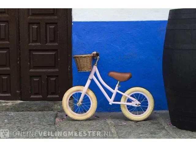 Loopfiets banwood, balance bike, wit - afbeelding 2 van  7