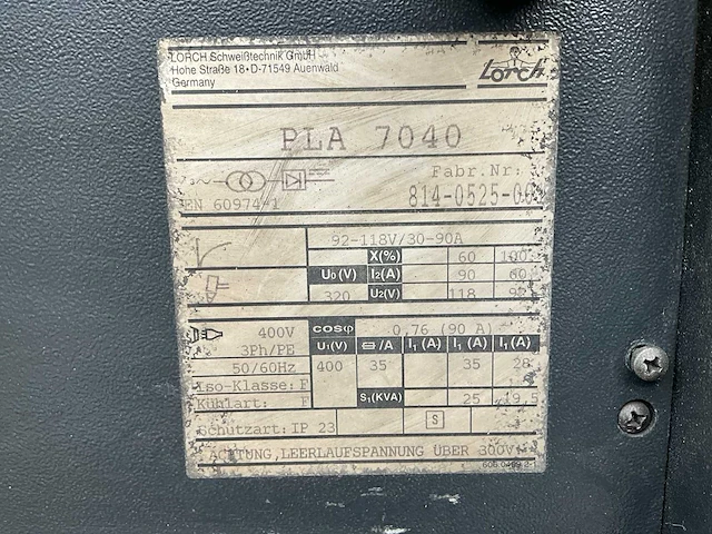 Lorch pla 7040 plasmasnijmachine - afbeelding 2 van  10