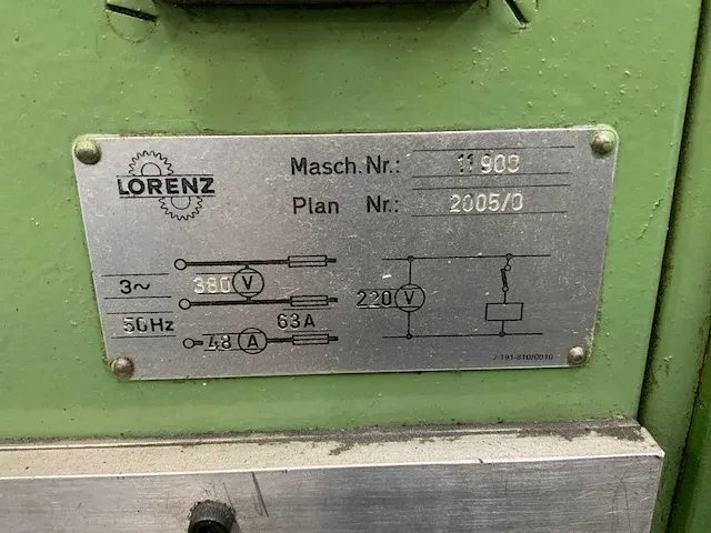 Lorenz lf315 tandwiel freesmachine - afbeelding 14 van  25