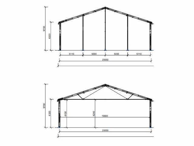 Losberger de boer - 2017 - 1240 m2 - aluminium hal/tent - afbeelding 2 van  42