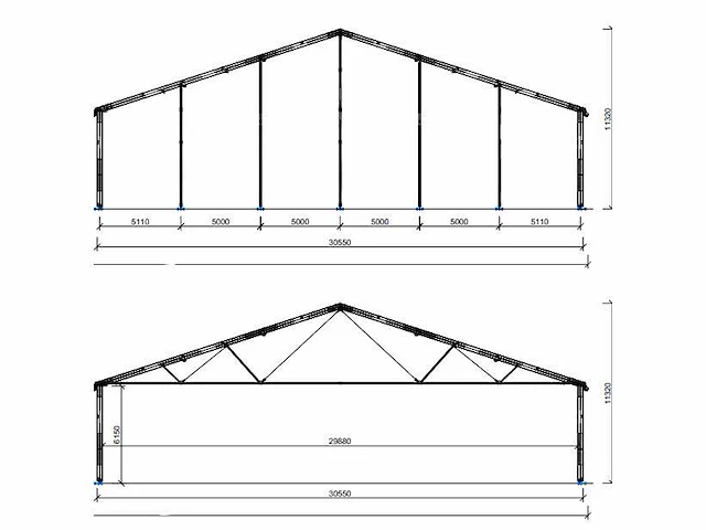 Losberger de boer - 2017 - 2466 m2 - aluminium hal/tent - afbeelding 2 van  65