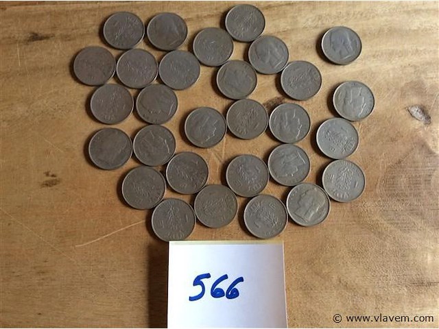 Lot belgische munten 1fr - afbeelding 1 van  2
