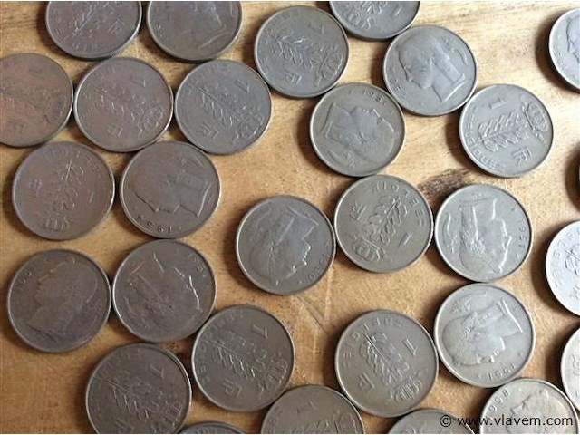Lot belgische munten 1fr - afbeelding 2 van  2
