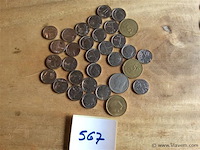 Lot belgische munten 1fr + - afbeelding 1 van  2