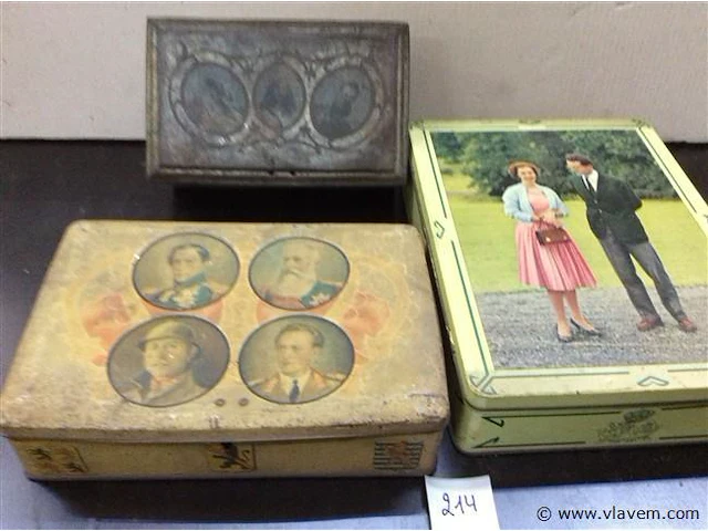 Lot blikken dozen koningshuis 3stuks - afbeelding 1 van  3
