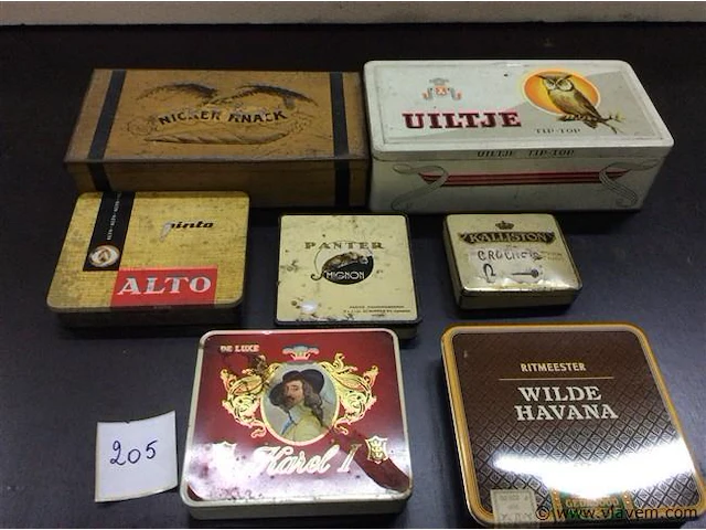 Lot blikken sigarendozen - afbeelding 1 van  3
