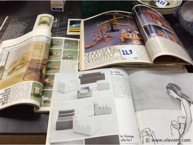 Lot boeken interieur jaren 70-71 - afbeelding 1 van  2