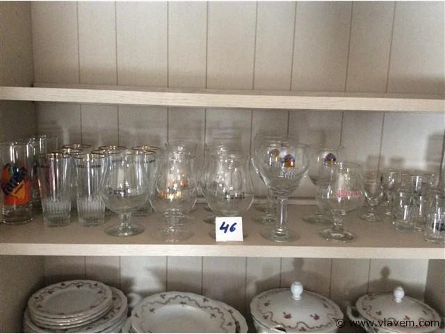 Lot diverse glazen / druppelglazen - afbeelding 1 van  3
