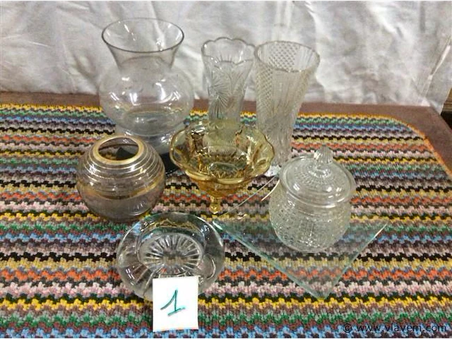 Lot glas divers - afbeelding 1 van  2