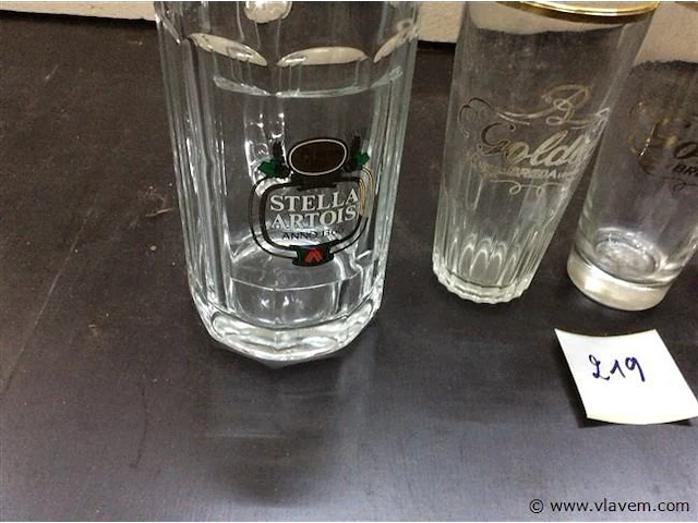 Lot oude bierglazen - afbeelding 2 van  3