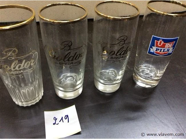 Lot oude bierglazen - afbeelding 3 van  3