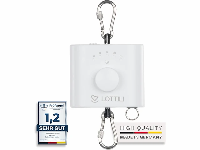 Lottili veerwiegmotor stil & zelflerend met timer en continue modus fijn instelbare trilling vanaf 3 kg - afbeelding 1 van  4