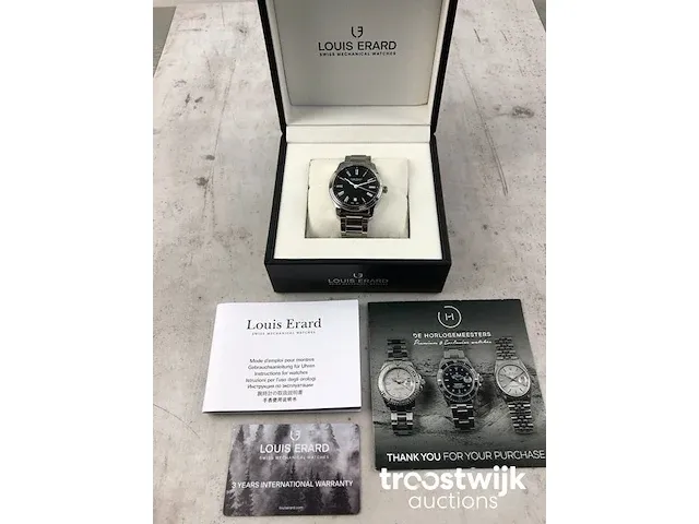 Louis erard heritage automatic 67278aa22.bma05 herenhorloge - afbeelding 9 van  9