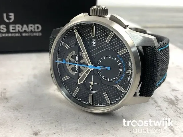 Louis erard la sportive chronograph automatic titan 78240ts05.batt05 herenhorloge - afbeelding 6 van  8