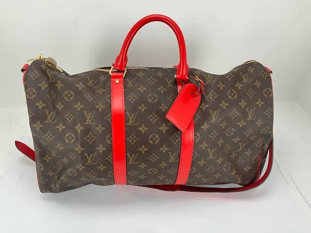 Louis vuitton - keepall bandouliere 50 coquelicot - afbeelding 1 van  6