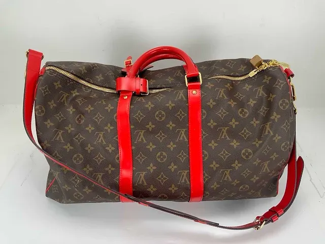 Louis vuitton - keepall bandouliere 50 coquelicot - afbeelding 4 van  6