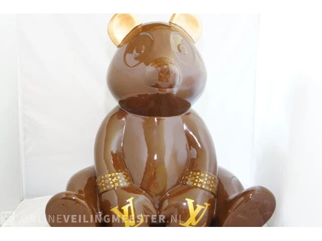 Louis vuitton boxing bear sculptuur - cobra art galery - afbeelding 1 van  7