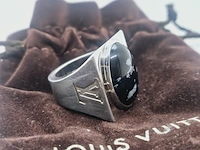 Louis vuitton chevalier obsidian .925 zilveren ring - afbeelding 2 van  6