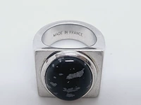 Louis vuitton chevalier obsidian .925 zilveren ring - afbeelding 5 van  6