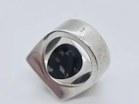 Louis vuitton chevalier obsidian .925 zilveren ring - afbeelding 6 van  6